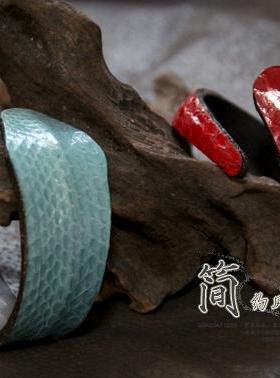 diy真皮时尚风韩版镶嵌手环包邮