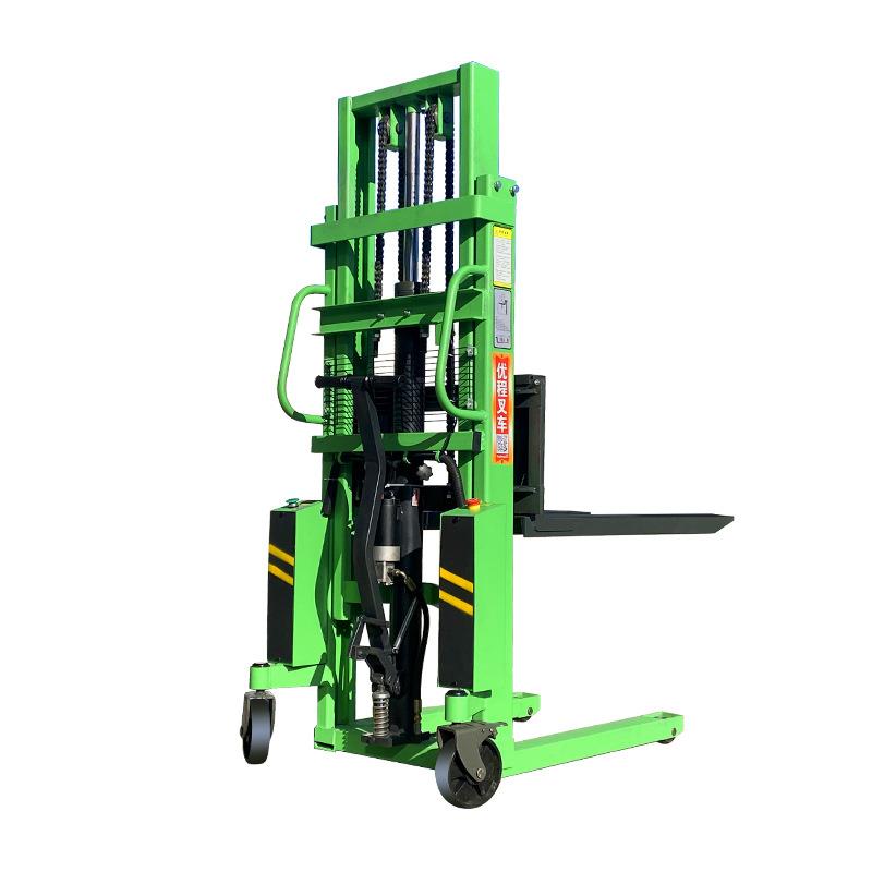 优程1吨半电动手电两用堆高叉车液压升高装卸车托盘升降铲车 - 图3