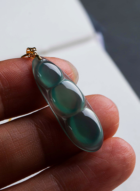 孤品【翡翠·四季平安】玉石项链精工雕刻吊坠高品质礼物一物一证