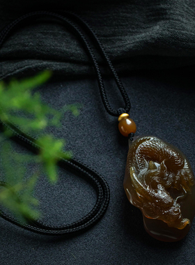 孤品【龙涎聚宝·玛瑙】宝石吊坠项链男女款高档礼物饰品一物一图