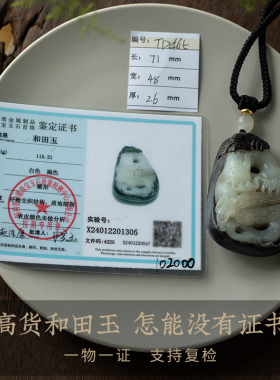 孤品【和田玉·祥龙献瑞】吊坠毛衣项链男女高档玉石 一物一证