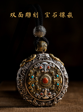 精雕藏式纯银生肖本命佛挂件