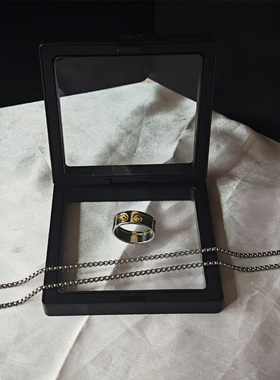 钛钢不掉色紧箍咒戒指项链