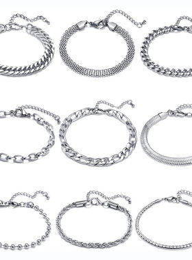 不掉色手链古巴链手饰