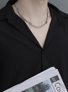 高街酷潮轮回符号项链古巴链