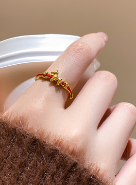 中式红绳小马本命年女戒