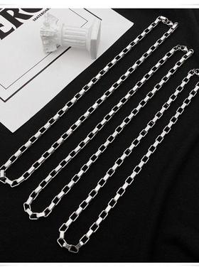 钛钢不褪色方盒链项链简约百搭