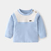 Spring and autumn long-sleeved pure cotton round-neck autumn T-shirt