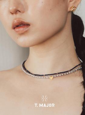 山茱萸系列青金石金混搭项链