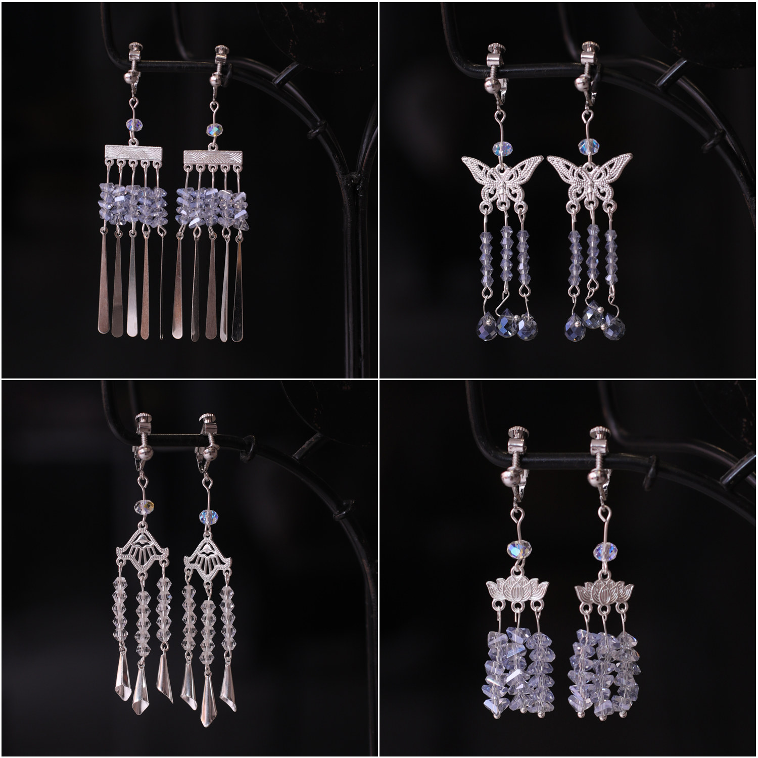 新款新娘耳环中式古典古风耳夹古装结婚秀禾汉服大气流苏配件,淘宝优惠券,粉丝福利购,淘宝优惠卷