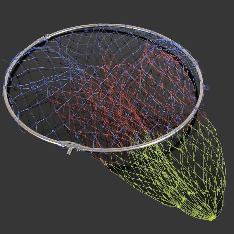 抄网头不锈钢抄网小眼大眼网兜大力马网头可折叠捞鱼网兜钓鱼用品