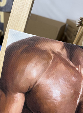 肌肉男装饰画古铜挂画喷绘油画卧室男体工作室艺术画框电表箱