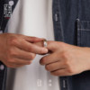 Lianfeng I handmade original ring 999 sterling silver inlaid with gold, personalized niche design open ring jewelry for men and women