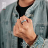 Advanced custom sterling silver dotted gold ring, fashionable and versatile