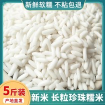 Fresh Long Grain Glutinous Rice New Rice Five Catties 5 Rice 5 Cati Wine glutinous rice glutinous rice glutinous rice glutinous rice glutinous rice glutinous rice glutinous rice