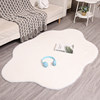 White short plush cloud carpet girl's bedside blanket irregular home living room coffee table floor mat mirror front blanket