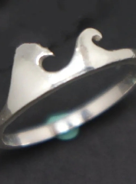 时尚自由海浪情侣套戒个性潮流