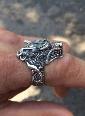 酷帅s狼指环时尚霸气男士魅力