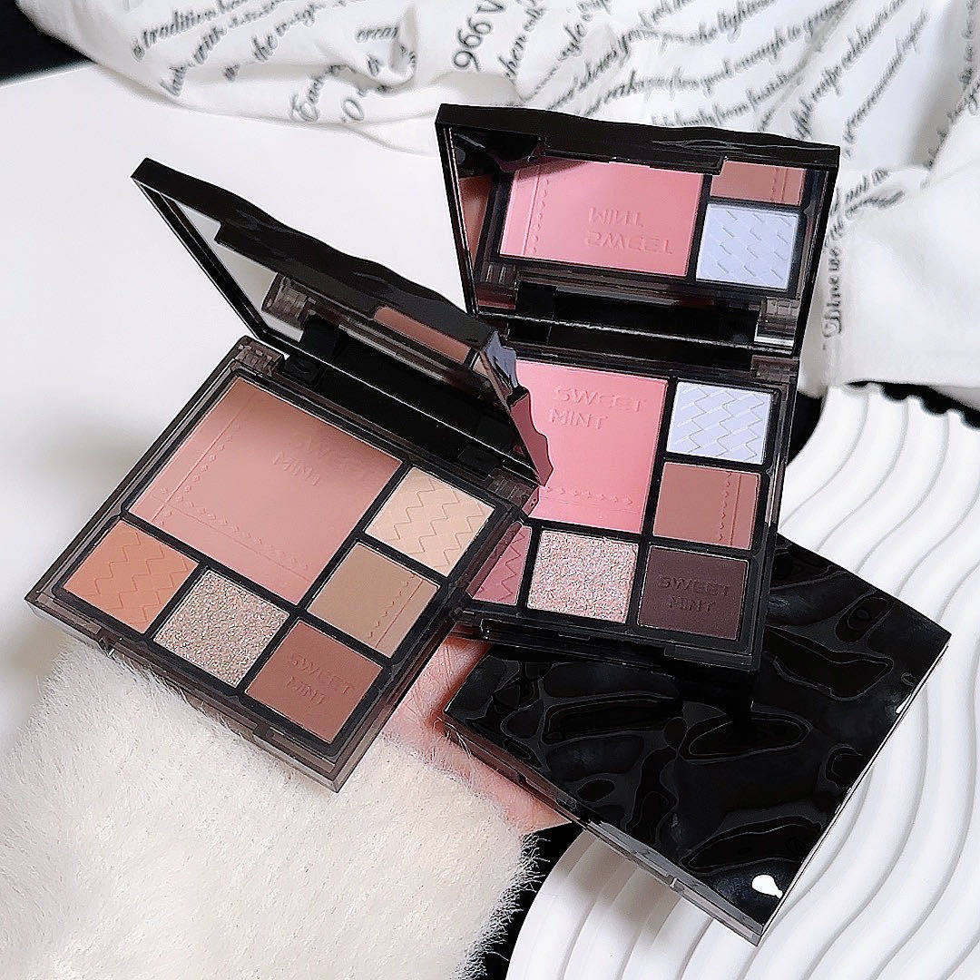 sweet mint渐变眼影盘六色低饱和高光修容腮红粉一体多功能综合盘,淘宝优惠券,粉丝福利购,淘宝优惠卷
