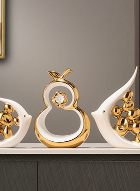 福禄有钱花摆件招财葫芦装饰品