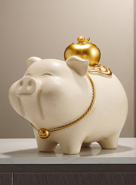 诸事大吉猪摆件客厅电视柜酒柜装饰品轻奢高档办公室乔迁开业礼物