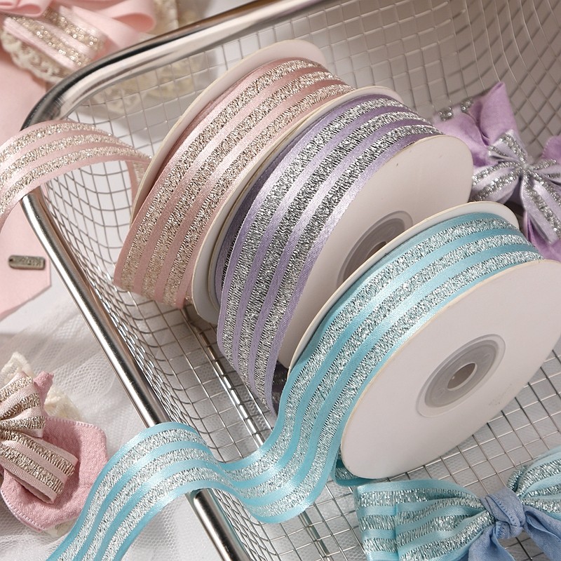 3码加葱丝波浪花边圣诞H洛丽塔织带DIY发饰蝴蝶结闪粉条纹包装带,淘宝优惠券,粉丝福利购,淘宝优惠卷