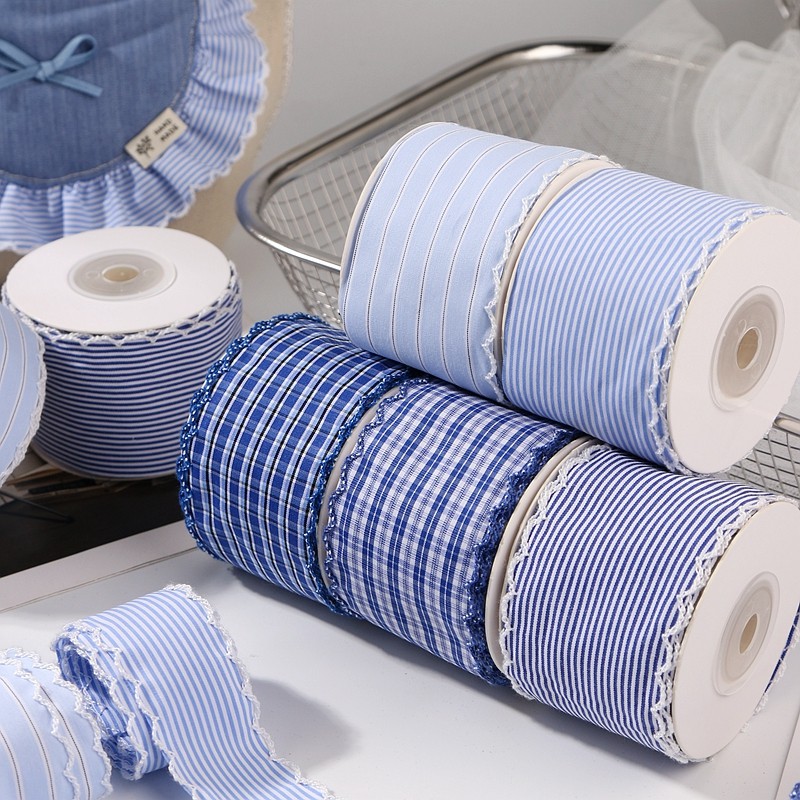 条纹格子花边织带服饰家居装饰格纹丝带DIY发饰蝴蝶结礼盒包装带,淘宝优惠券,粉丝福利购,淘宝优惠卷