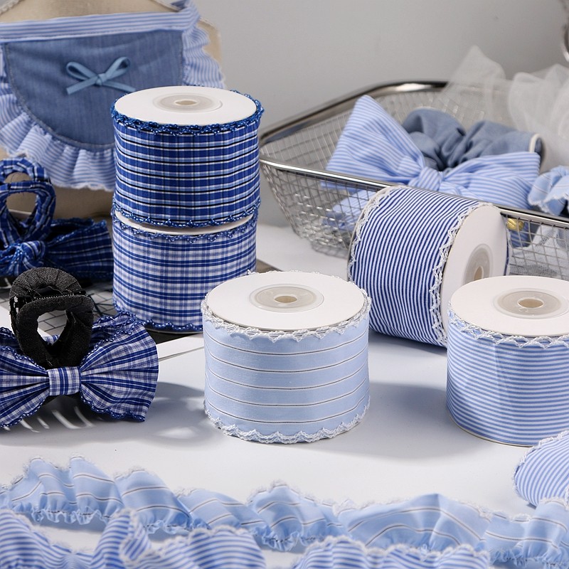 条纹格子花边织带服饰家居装饰格纹丝带DIY发饰蝴蝶结礼盒包装带,淘宝优惠券,粉丝福利购,淘宝优惠卷