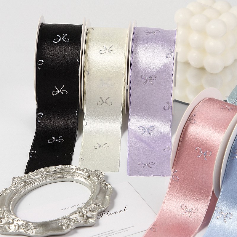 单面亮面烫银蝴蝶结DIY发饰蝴蝶结材料丝带礼帽服饰装饰礼盒扎带,淘宝优惠券,粉丝福利购,淘宝优惠卷