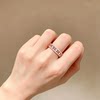 S925 silver full row diamond ring medieval design fairy style