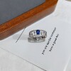 Natural sapphire women's ring dream catcher open ring