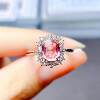 Natural tourmaline sterling silver women's ring