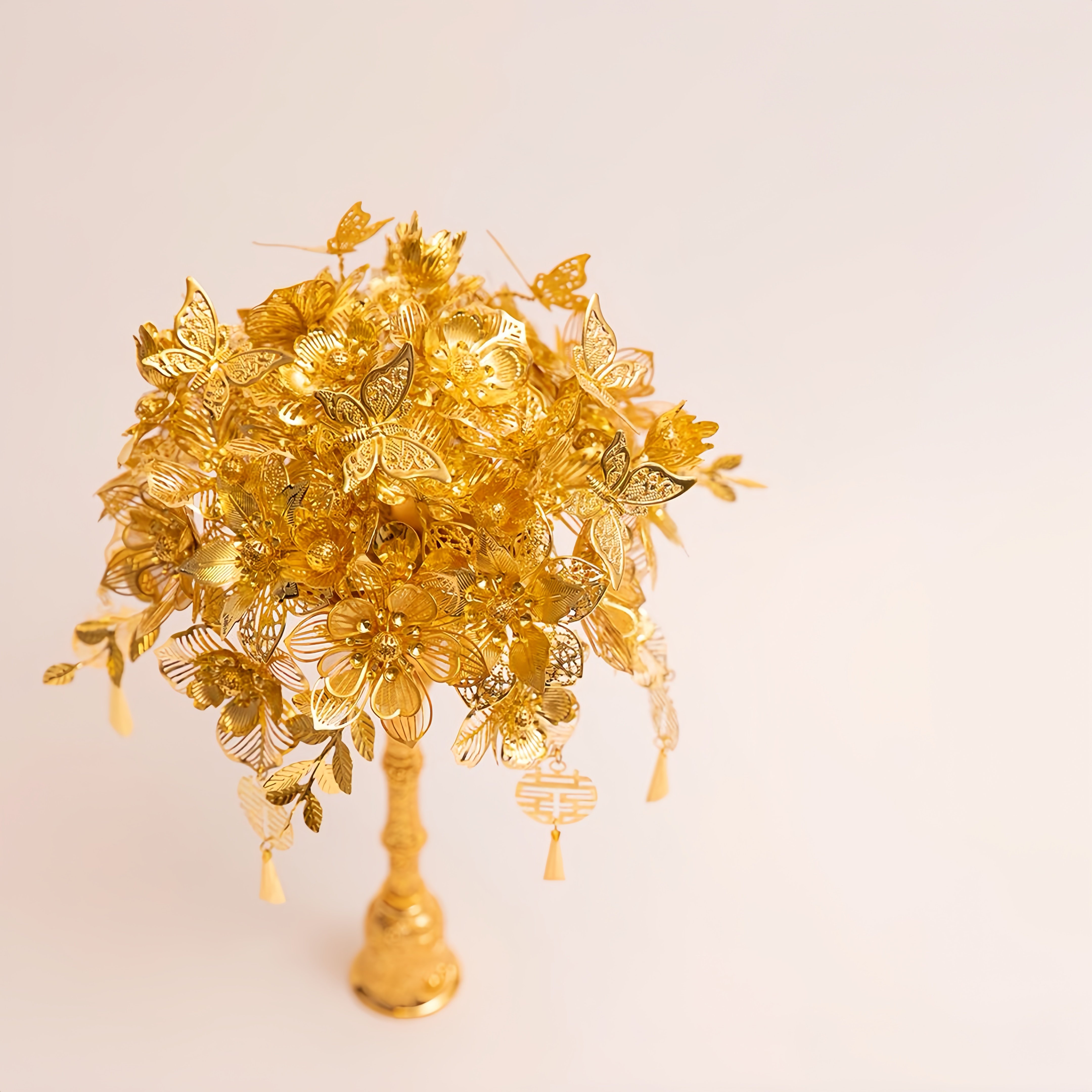 金色手捧花diy材料包新娘结婚婚礼秀禾服婚纱花束送朋友新婚礼物,淘宝优惠券,粉丝福利购,淘宝优惠卷