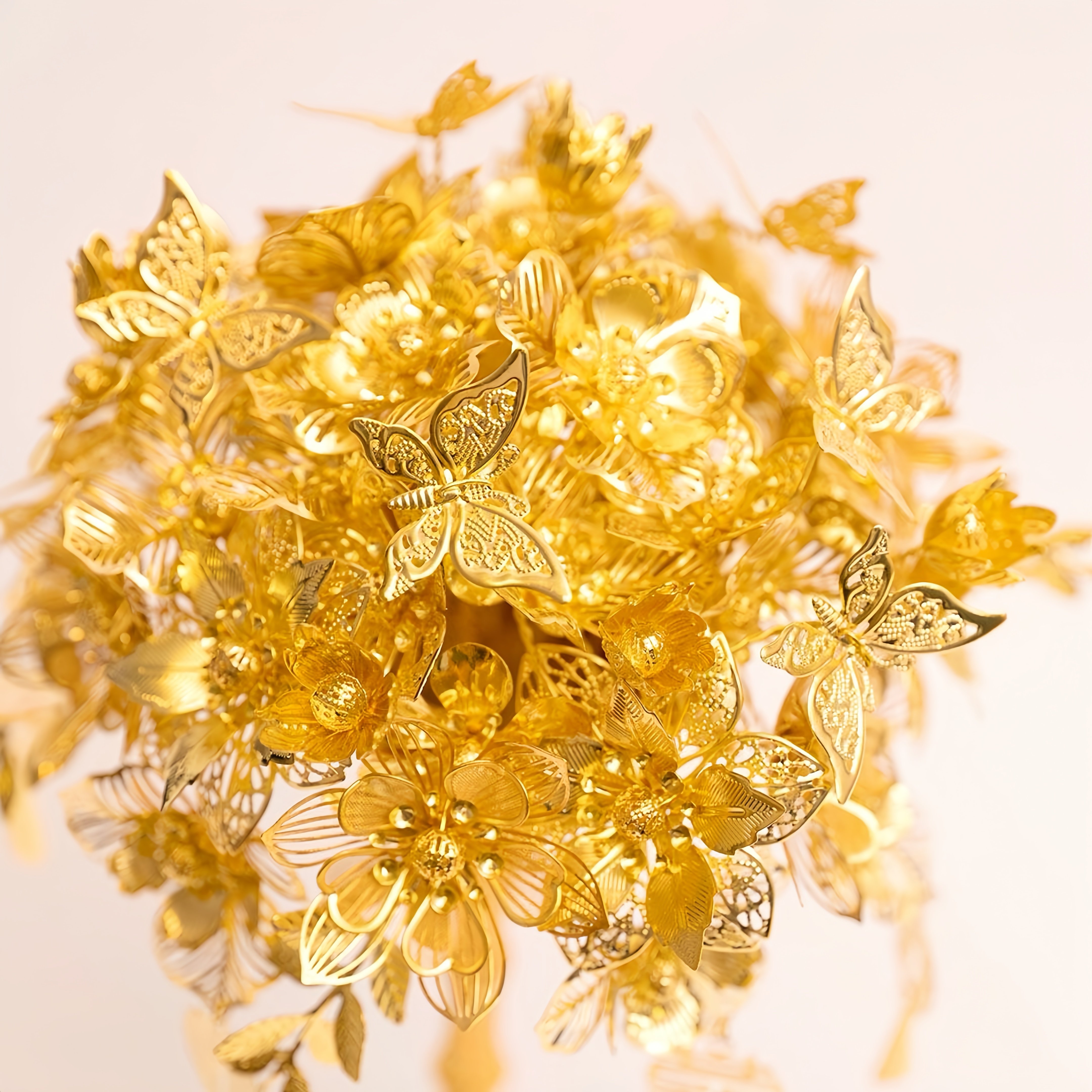 金色手捧花diy材料包新娘结婚婚礼秀禾服婚纱花束送朋友新婚礼物,淘宝优惠券,粉丝福利购,淘宝优惠卷