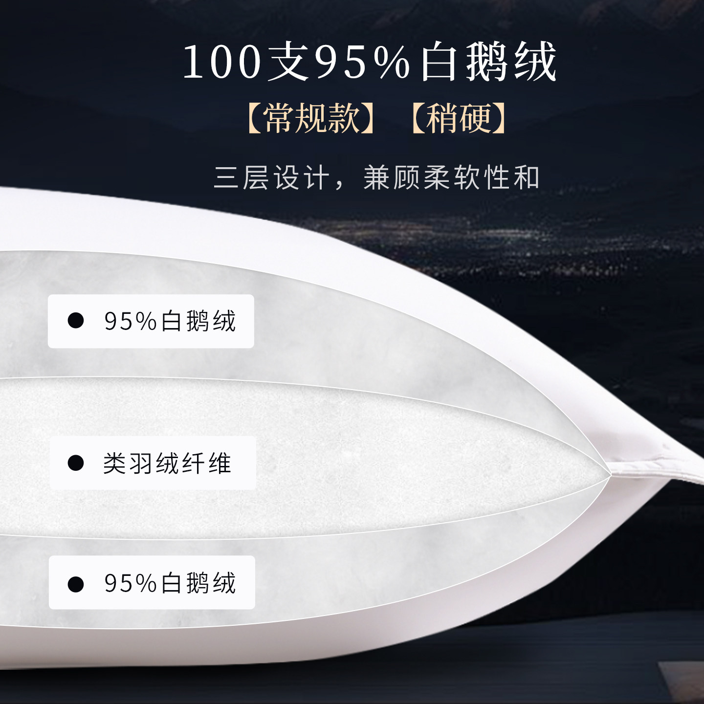 雅棉amain鹅绒枕头软枕护颈椎助睡眠迪士尼酒店同款羽绒枕芯单只,淘宝优惠券,粉丝福利购,淘宝优惠卷