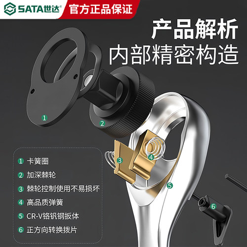 世达棘轮扳手小飞中飞大飞重型工业级快速省力套筒板子汽修工具 - 图2