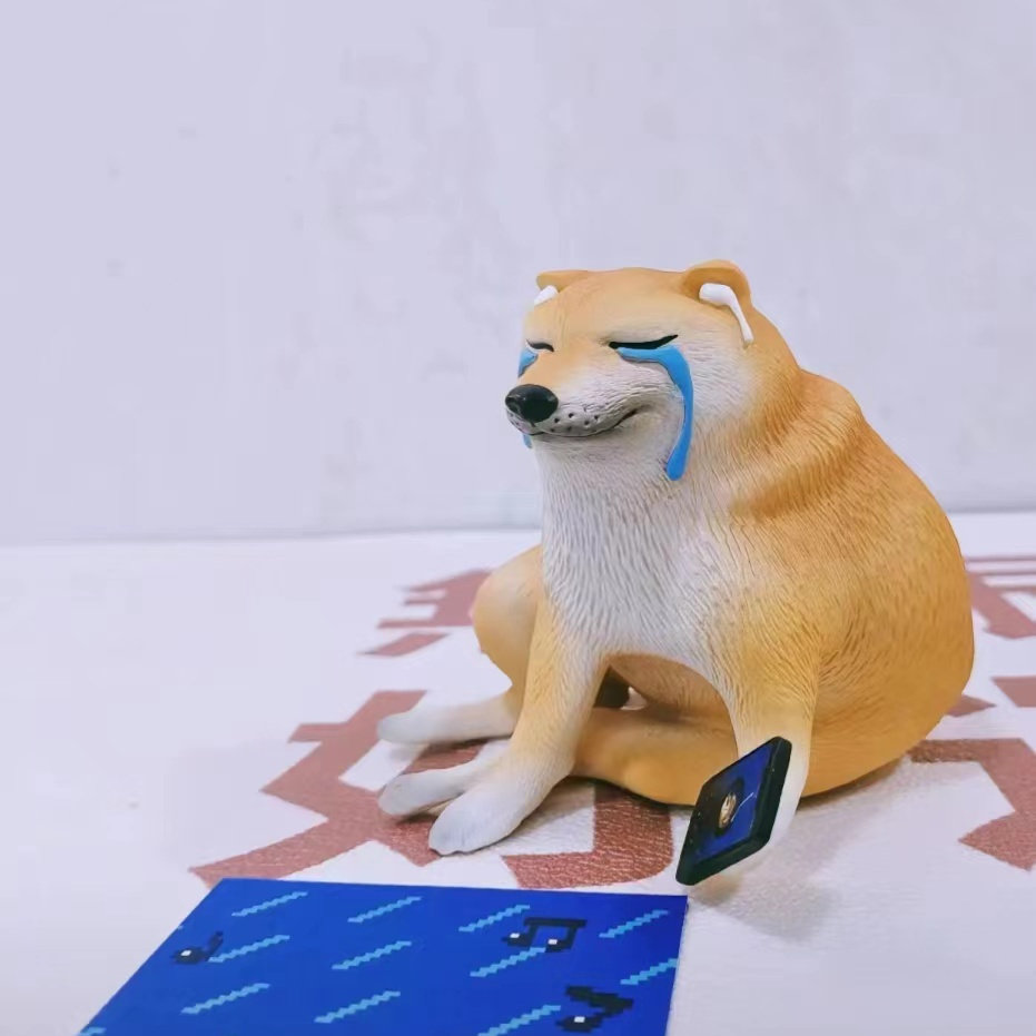 emo狗狗沙雕柴犬网抑云哭哭狗模玩潮玩gk手办送朋友礼物玩意_虎窝淘