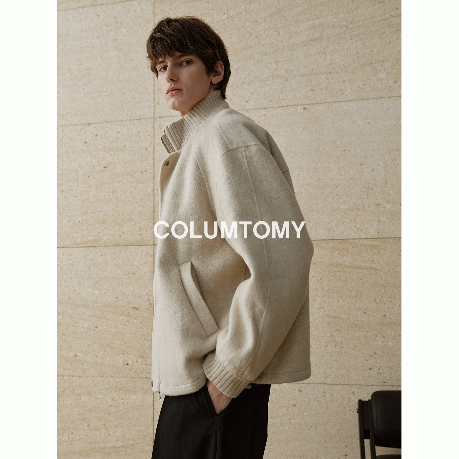 翻领短款含绵羊毛2025秋冬季新款毛呢男呢大衣高级感保暖加厚外套,淘宝优惠券,粉丝福利购,淘宝优惠卷