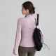 VOJ Sports Jacket Autumn Stand Collar Slimming Fitness Clothing