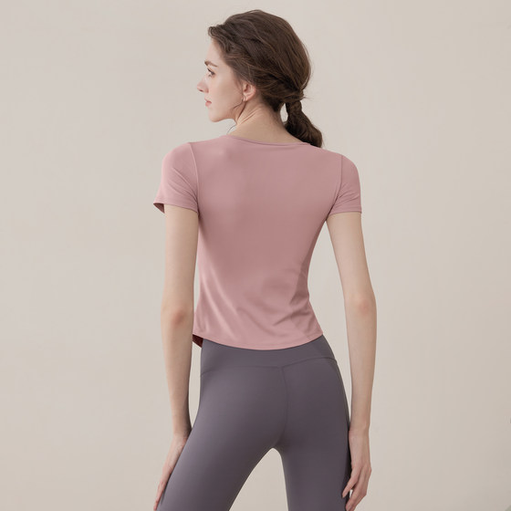 VOJ Yoga Wear Sports Short Sleeve Women's Running Fitness Wear