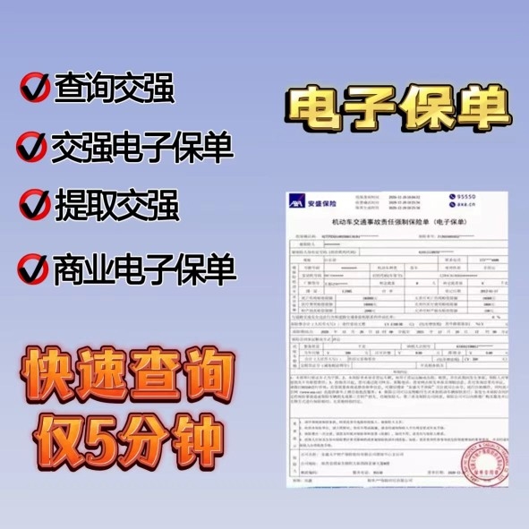 全国2二轮3三轮摩托车年检代交6六年免检审车调取交强险电子保单 - 图0