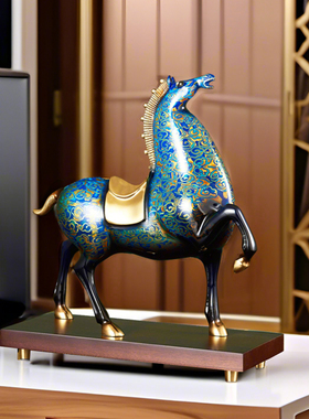 黄铜高档新中式开业乔迁新居摆件