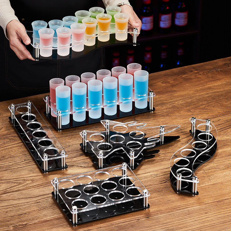 子弹杯套装酒吧KTV小酒杯一口杯白酒杯斗酒鸡尾酒杯架套装shot杯,淘宝优惠券,粉丝福利购,淘宝优惠卷