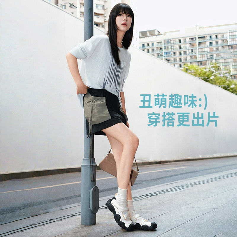 骆驼极光丑萌鞋女鞋2026春季新款奈娃联名登山鞋女户外徒步休闲鞋