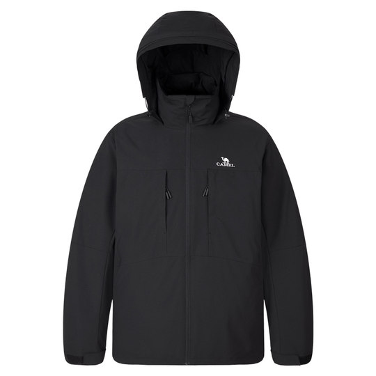 骆驼男装三合一羽绒服男冬季加厚羽绒内胆短款户外防泼水登山外套