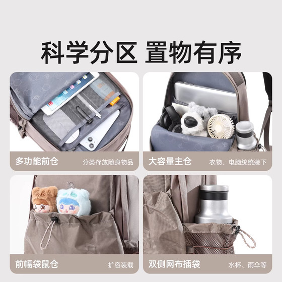 Camel Travel Computer Backpack Large Capacity Commuting Travel Outdoor Lightweight Backpack