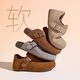 ເກີບຜູ້ຍິງ Camel 2025 Spring Casual Retro Baotou Birkenstock Shoes Women's Retro Shoes Flat Round Toe Shoes
