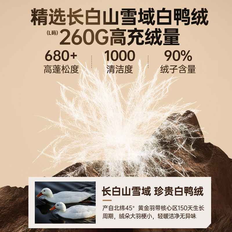 王俊凯同款骆驼火山羽绒服2.0冬季2026加厚保暖面包男装外套男