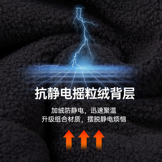 骆驼男装棉衣男冬季2025摇粒绒加厚防水工装夹克棉服情侣外套