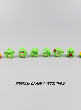 3d搞怪恐龙汽车中控台装饰摆件治愈系可爱电脑工位电动车diy饰品